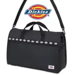 ★JS日雜附錄★ DICKIES LOGO一小排黑色大容量拉鍊手提斜挎旅行包行李袋2WAY包 側邊可放水瓶