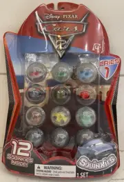 SQUINKIES Disney PIXAR Cars 2 Series 1 Set 12 pack w/3 Mystery Bubble Capsules
