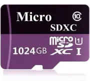 1TB Ultra MicroSDXC UHS-I Memory Card with Adapter - 120MB/s, C10, U1, Full HD,