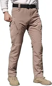 [AMTEXUN] Men's Tactical Pants Water Repellent Military Cargo Hiking Pants Lightweight Work Pants with Multi Pockets Combat Outdoor