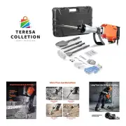 Demolition Jack Hammer, MAX 2200W Electric Jackhammer Heavy Duty, 1350 BPM Co...