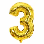 3 40cm Gold Foil Letter Balloons Number Balloon Birthday Wedding Party Decorations