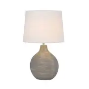 Telbix Lighting Kelly Ceramic Table Lamp - Silver / White