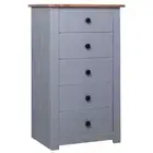 vidaXL Sideboard Grey 46x40x89 cm Pine Panama Range OLL