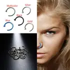 8mm Fashion Charming Clip on Nostril Hoop Nose Ring Body Jewelry Non Piercing