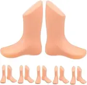 JOINPAYA 6pcs Foot Mold Sock Display Foot Mannequin Foot Fake Foot Mannequin Feet Foot Display for Socks Foot Mannequin for Socks Display Socks Foot Stand Fake Feet Plastic Beige