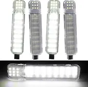 AFEISOL White Led Side Door Panel Lights Courtesy Light Fit for Chevy Sierra GMC C/K, Yukon Silverado 1500 2500 3500 Avalanche, Suburban, Hum-mer H2 4Pcs Car Interior Panel Lighting