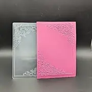 Plastic Embossing Folder A6 Size Card Frame Paper Crafts Plastic Textured Impressions for Card Making Scrapbooking