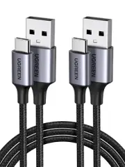 USB a to USB C Cable [1M, 2-Pack], Nylon Braided Type C Cord Fast Charging Compa