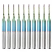 10X #1mm Carbide Router Cutting Bit Blue-Corn End Mill Engraving Bit For CNC,PCB