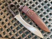 Custom Handmade Carbon Steel Long Leaf Ancient Kopis Gurkha Kukri Knife Sword