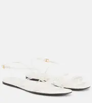 [Khaite] Khaite Loop leather sandals AU 10 white