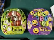 32 EGGS STICKER TATTOO EGG HUNT NEW IN PACKAGE