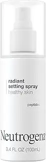 Neutrogena Radiant Makeup Setting Spray, Long-Lasting & Weightless Face Setting Mist for Healthy Looking, Glowing Skin, 3.4 Fl Oz