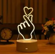 Valentines Day 3D Led Lamp Night Light Table Lamp Perfect Valentine Day Gift