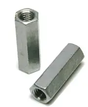 Coupling Nut Hot Dipped Galvanized - 7/16"-14 (5/8" F x 1-3/4" L) - Qty-25