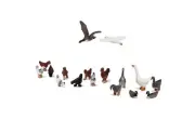 Woodland Scenics A1968 HO Scenic Accents Geese and Chickens Figures (Set of 17)