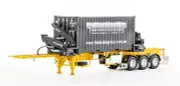 Drake ZT09249 O’Phee BoxLoader Side Loading Trailer with Container Yellow 1:50