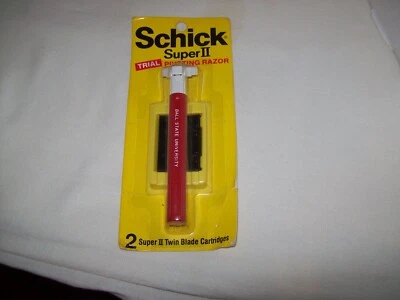 Vintage Schick Super II Twin Blade Razor BALL STATE UNIVERSITY Trial Promo new