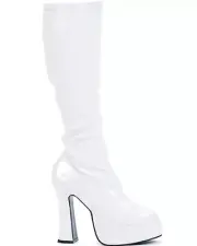 White Platform Go Go Womens Boots