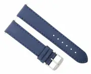 19MM SMOOTH LEATHER WATCH BAND STRAP FOR OMEGA SEAMASTER SPEEDMASTER MOON BLUE