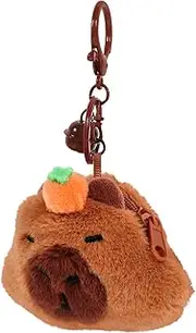 QUMIIRITY Cute Plush Coin Bag with Keychain Adorable Change Purse for Storage Pouch for Parties Shopping and Walking for Personalization
