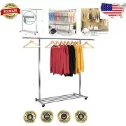 Modern Heavy-Duty Clothes Drying Rack with Adjustable Width & Shoe Storage Space