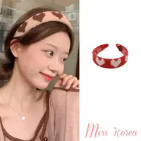 在飛比找momo購物網優惠-【MISS KOREA】愛心髮箍 毛絨髮箍 寬版髮箍/韓國設