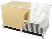 Metal Chicken Coop with Ventilation Design - Outdoor Brooder Box with Removable Tray for Chicks, Rabbits, Quails, and Poultry(S: 27.7" L 14.1" W x 15.7" H)