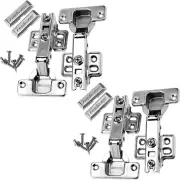 4 Pack Soft Close Cabinet 1.38 in Door Cupboard Slow Shut Plate Hydraulic Hinge