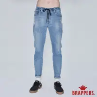 在飛比找momo購物網優惠-【BRAPPERS】男款 鬆緊帶窄管褲(淺藍)