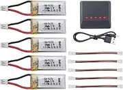 5PCS 3.7V 180mah Lithium Battery with 5in1 Charger for A20 A20W Mini Quadcopter Accessories RC Drone Battery