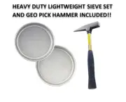 Sieve and Geo Pick Hammer Set - Fossicking and Prospecting Gold Sieve Combo Kit