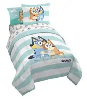 Bluey & Bingo 5 Piece Size Bed Set - Includes Comforter & Twin Multi - Bluey