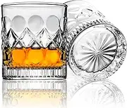 PARACITY Whiskey Decanter and Glasses Set, Crafted Crystal Liquor Decanter Set with 6 Whiskey Glasses for Bourbon Scotch Vodka Wine for Men