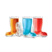 4pc Final Touch Boot Shot Glasses Set Drinkware Home/Bar Accessory 44ml Clear