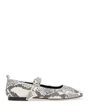 Whistles Women's Square Toe Buckled Ballet Flats