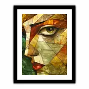 Face Framed print Art Poster