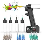 Actekart No-Clean Airbrush Kit with Disposable Nozzle (50pcs x 0.2mm & 100pcs x 0.3mm & 100pcs x 0.5mm Disposable Nozzles)- 30PSI Rechargeable Portable Cordless Airbrush Spray Gun