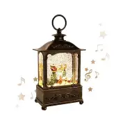 Christmas Decorations Lantern,Snow Globe Christmas Table Decoration,Lit Snow ...