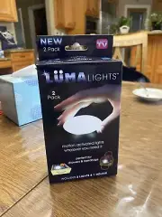 As Seen On TV Luma Lights 2 Pack Motion Activated Lights 2 Lights & 1 Holder NEW