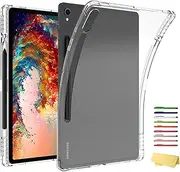 [UUCOVERS] Clear Back Case for Samsung Galaxy Tab S9 Tablet 11 inch (2023 Release) (Model SM-X710/X716B/X718U) with S Pen Holder Slim Thin Transparent Soft Flexible TPU Back Shockproof Skin Cover, Clear