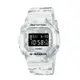 【CASIO】卡西歐 G-SHOCK 冰凍森林系列 冰霜質感 200米防水 雙顯運動錶 DW-5600GC-7 迷彩白