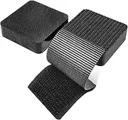 Yourkar 10 PCS Hook and Loop Strips with Adhesive, 2"×2" Car Mats Self-Adhesive Tape Strip, Multi-Purpose Non-Slip Double Sided Snap Fastening Tape, Fixing Tape for Sofa Carpet