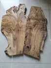 2 x live edge slice of indien teak wood burl wood high grains for casting craft