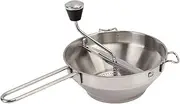 Stainless Steel Manual Food Mill Jams Masher Vegetable Fruit Potato Garlic Press Suitable for Baby Food Sauce Stainless Steel 3 Grinding Plates