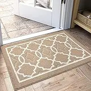 CHICHIC Khaki Indoors Doormat 31.5'' x 20'' Welcome Mat for Home Entrance Entry Way Entry Rugs Floor Mat Machines Washable Non Slip Rugs Inside Outdoors