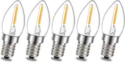 Ruiandsion E14 LED Porch Lights 2200K Warm White Filament 1SMD LED Chips AC220-250V LED Bulb for Candles Ceiling Pendant Decorative Light Pack of 5
