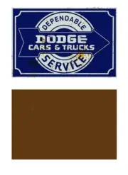1:24 1:25 SCALE WEATHERED METAL GARAGE SIGN DODGE SERVICE LAYOUT DIORAMA 15