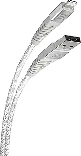 Scosche HDi3B4WT-SP Strikeline Heavy-Duty Premium MFi Certified Fast Charging Cable and Data Transfer, 4-ft. Braided USB-A to Lightning Charger Cord Compatible with Apple iPhone and iPad (White)